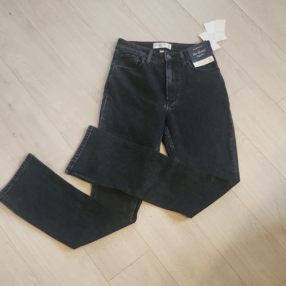 Abercrombie & Fitch Curve Love Dark Gray Jeans